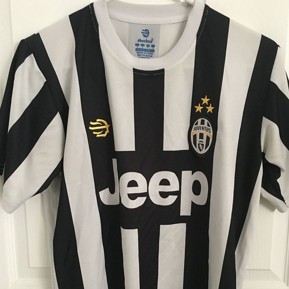 Merkur short sleeve stripe Jeep Juventus shirt